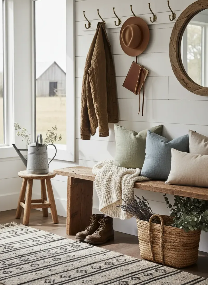 Professional SEO visualization for 15 Dreamy Farmhouse Mudroom Ideas to Master the Modern Rustic Look