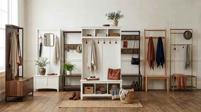 Original editorial photography for 9 Best Hall Trees Under $300 That Look Expensive