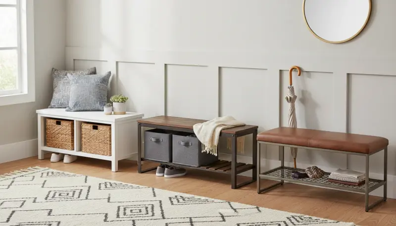 Affordable Entryway Benches with Storage