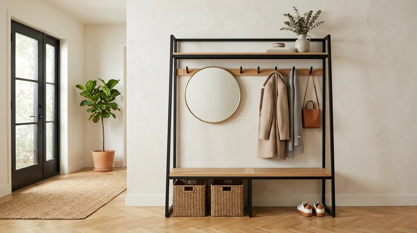 Best Modern Hall Trees: Clean-line Picks (white Oak, Black Metal, Walnut)