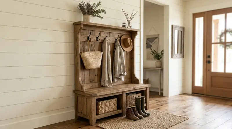 The Best Rustic Hall Trees (Barnwood, Live Edge & Dark Iron Picks)