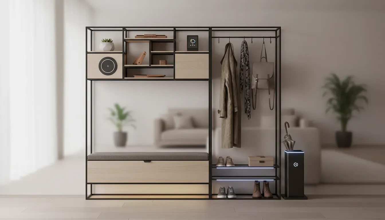 Smart modular entryway system with accessories