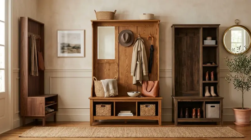 Best Wooden Hall Trees for Small Entryways: Widths, Species, and Shoe Storage