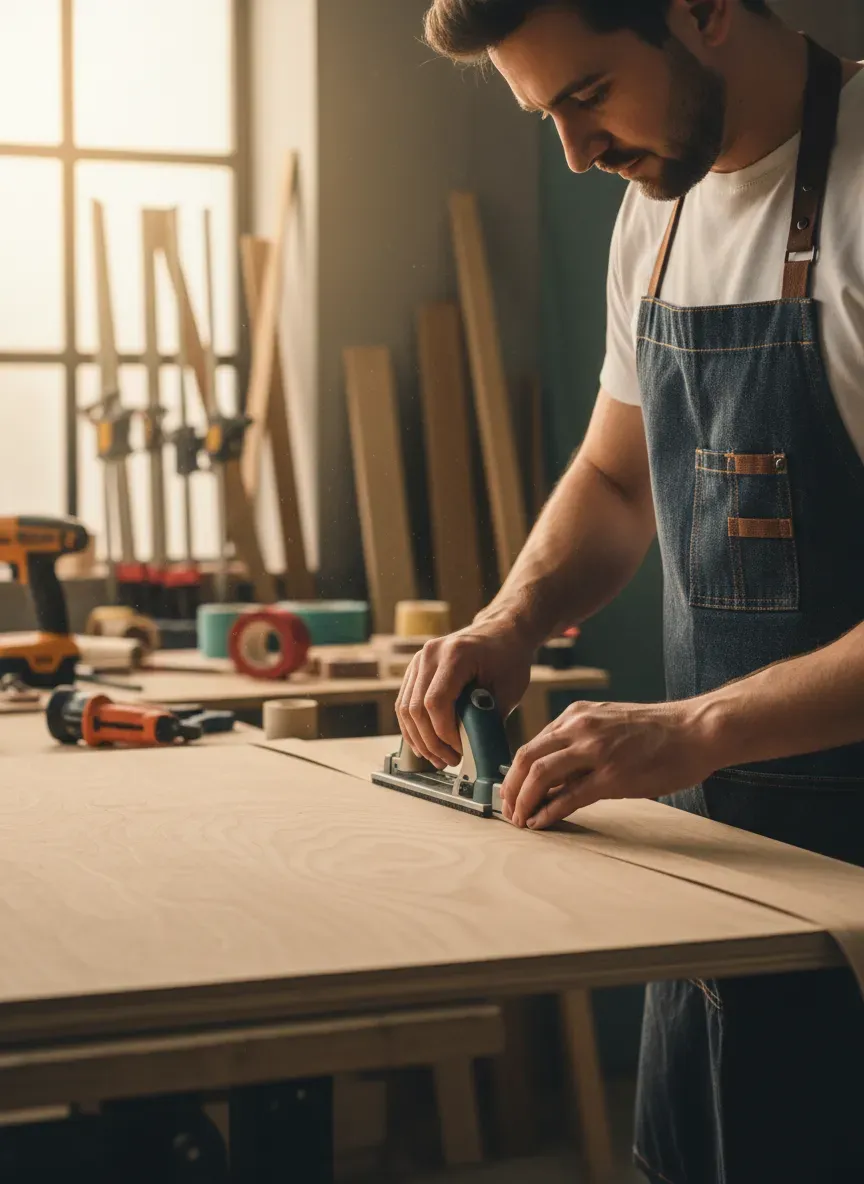 Applying edge banding to plywood edges