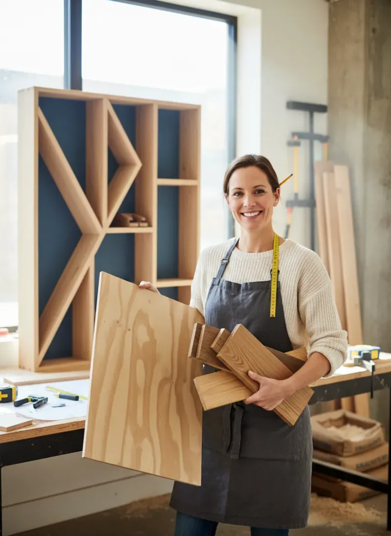 Professional SEO visualization for Choosing the Best Plywood and Lumber for Durable DIY Entryway Organization