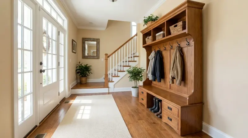 Hall Tree with Doors