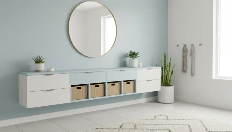Color Psychology in Entryway Storage