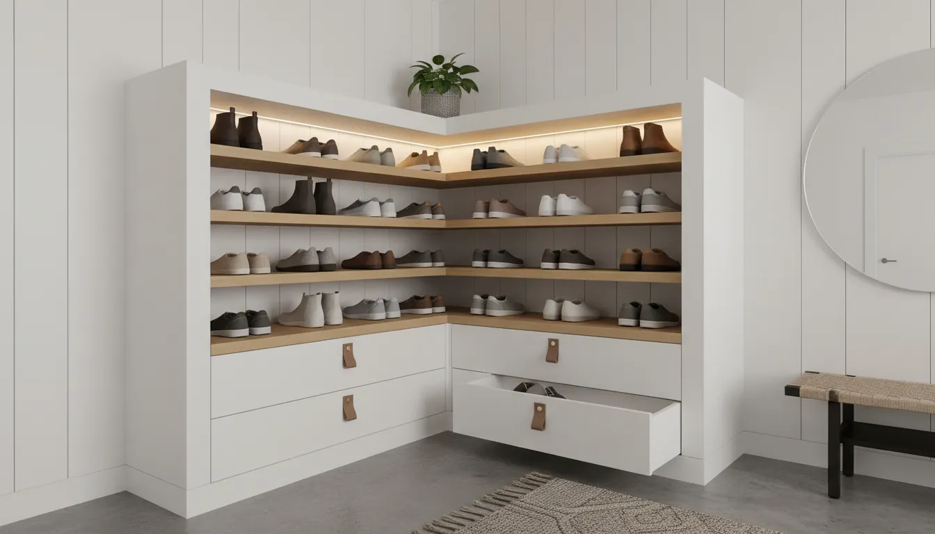 Corner Shoe Storage Solutions