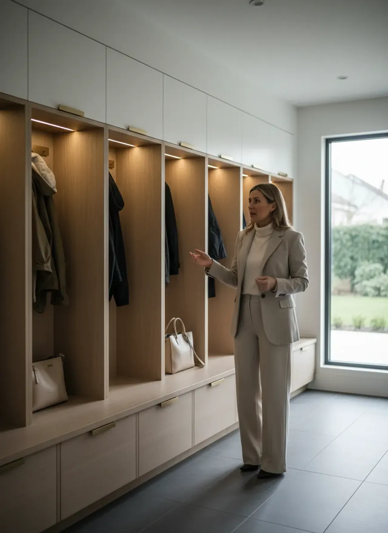 Professional SEO visualization for How Deep Should Mudroom Lockers Be? 2026 Trends in Stepped-Depth Design