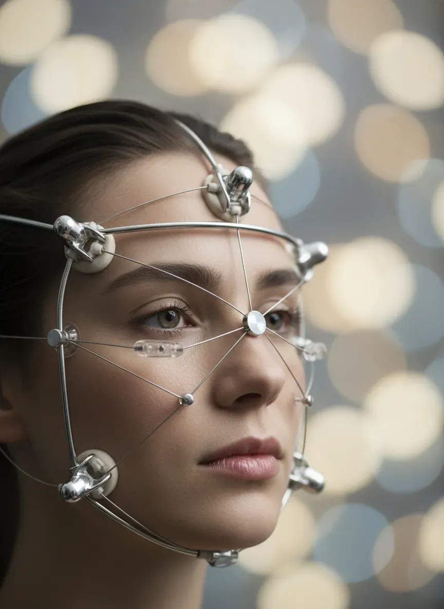 Close up of face frame attachment using clamps