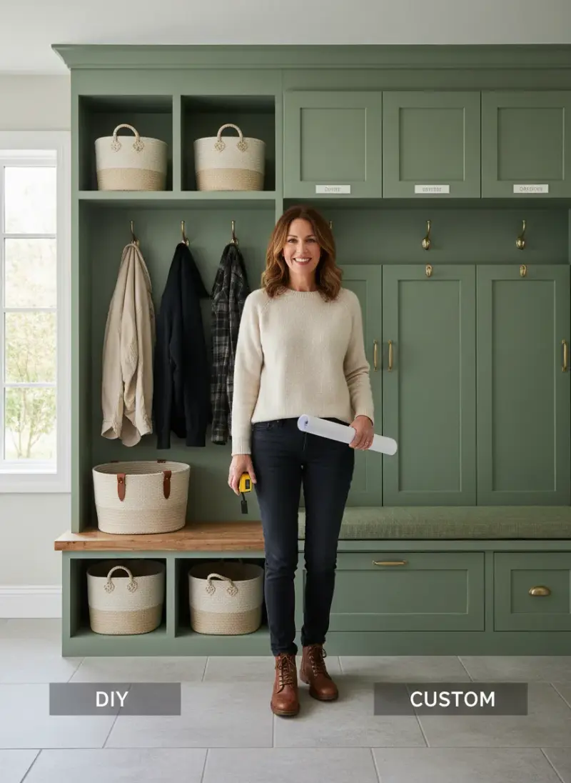 DIY vs. Custom: Guide to Built-In Mudroom Bench and Lockers