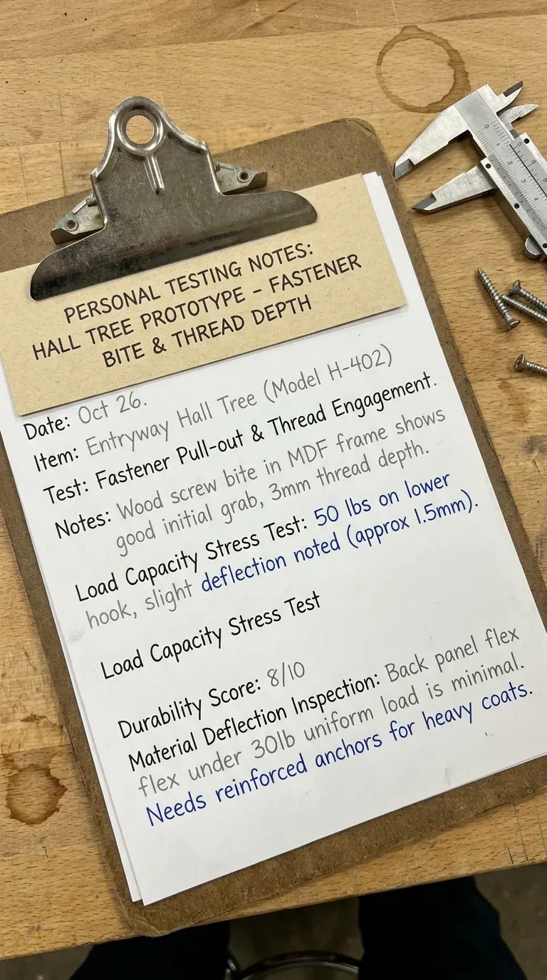 Analysis Notes: Close-up on fastener bite and thread depth inspection