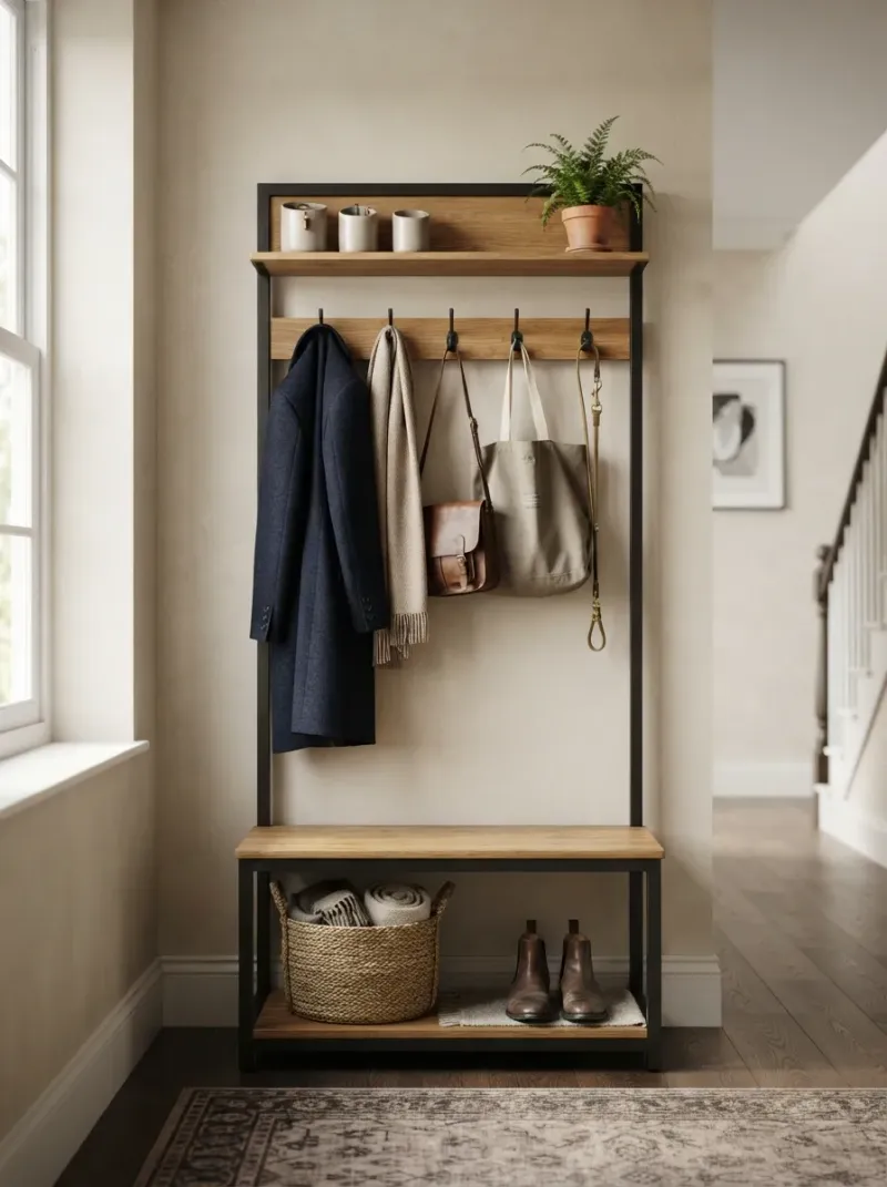 Hall tree buying guide — entryway storage with bench, hooks, and shoe shelves