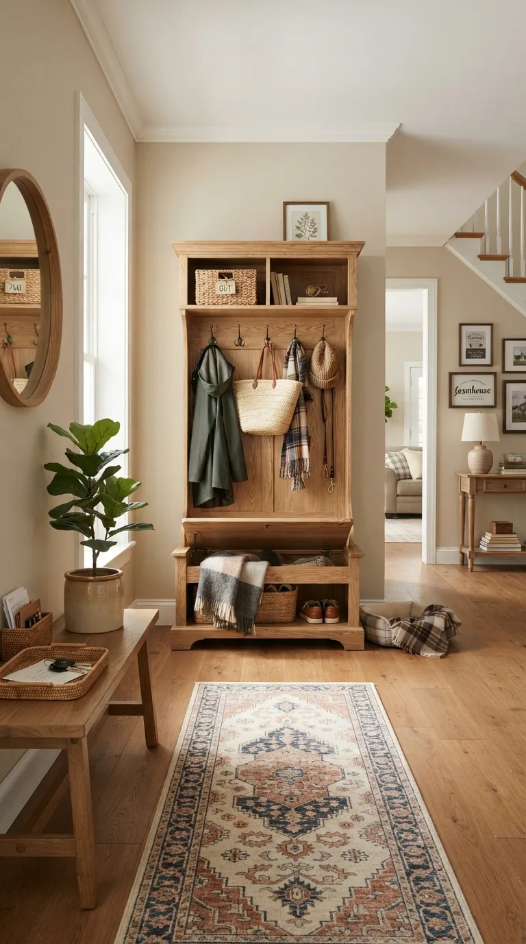 Hall Tree With Flip up Seat