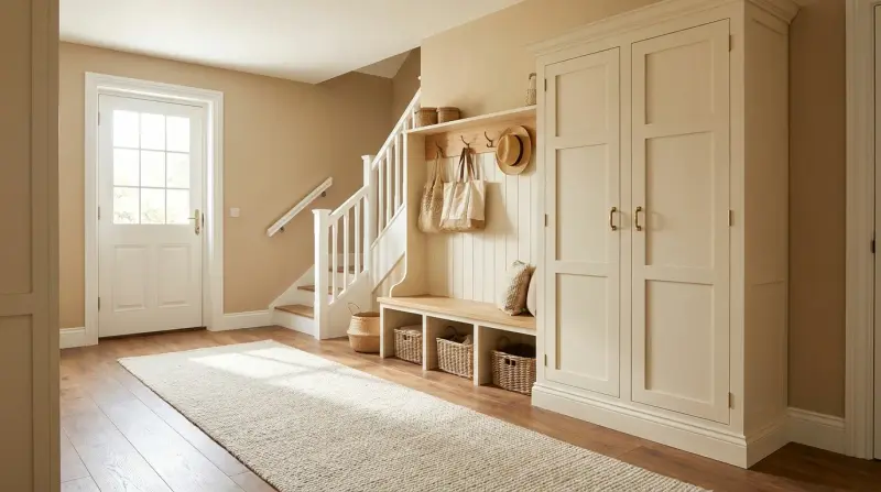 Hall Tree with Closed Storage