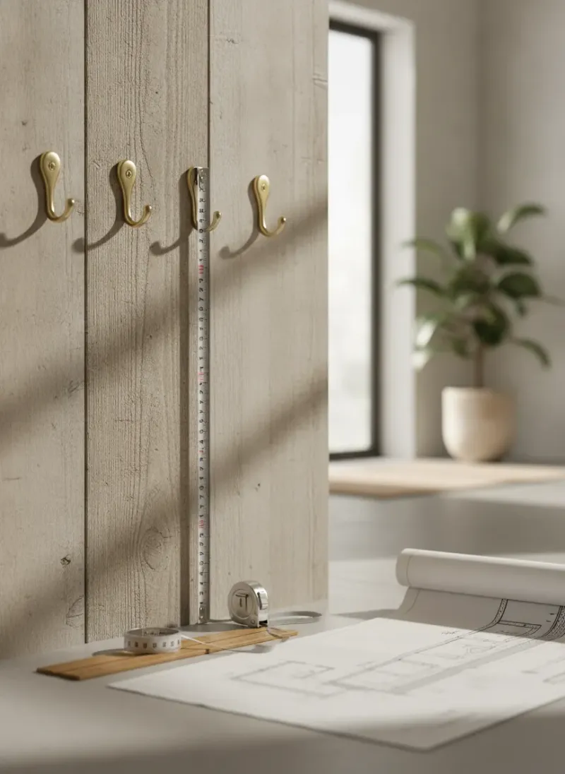 Professional SEO visualization for How High to Hang Coat Hooks: The Standard Coat Hook Height Guide