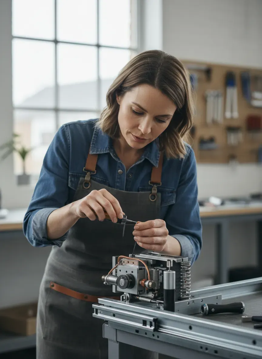 Troubleshooting the pneumatic catch mechanism on a heavy-duty drawer slide