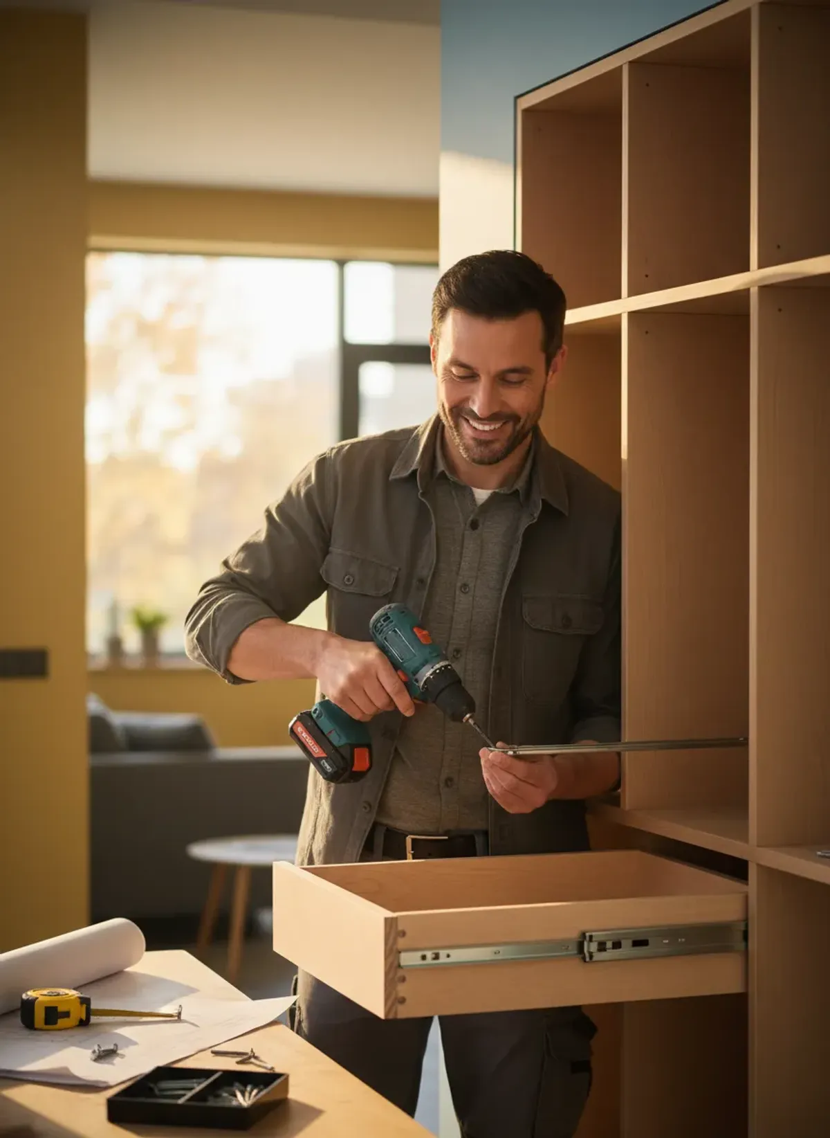Installing Soft-Close Drawers in Your DIY Entryway Organization Unit