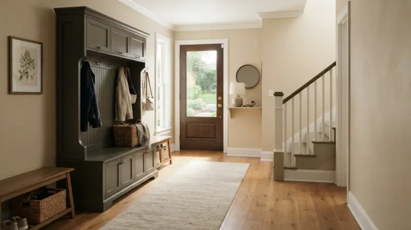 Hall Tree with Storage Drawers