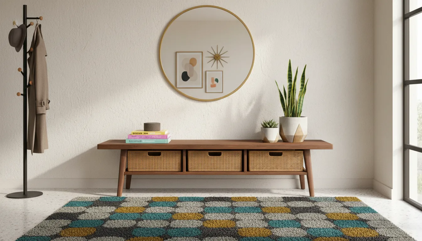 Mid-century Entryway Benches With Storage