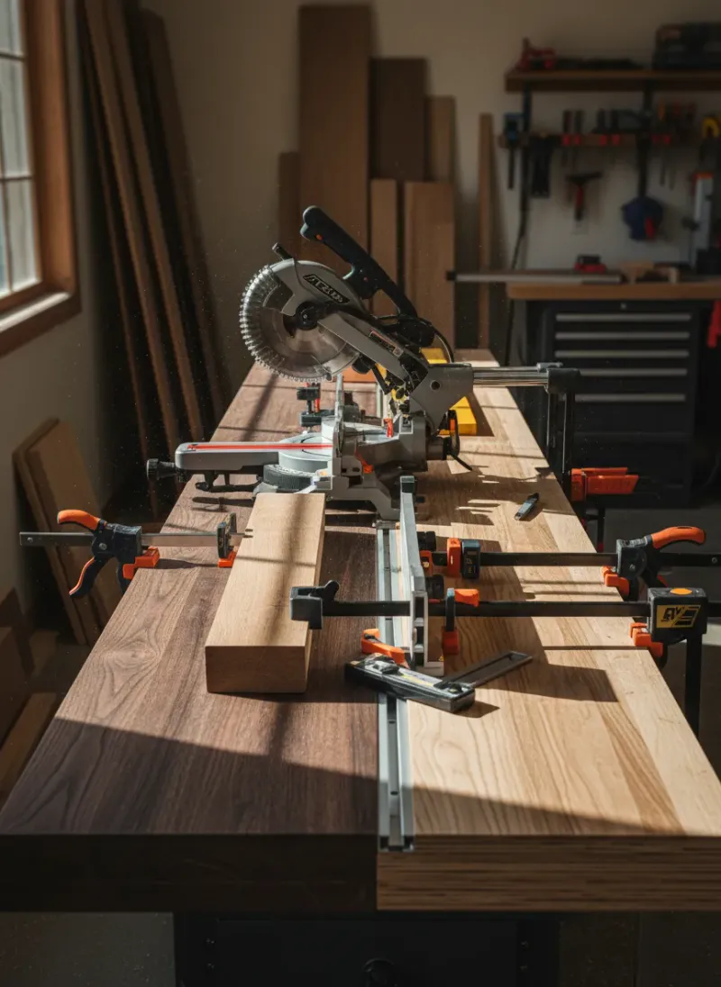 Professional SEO visualization for Miter Saw Station Secrets: Long Bench Builds for Precision Cuts