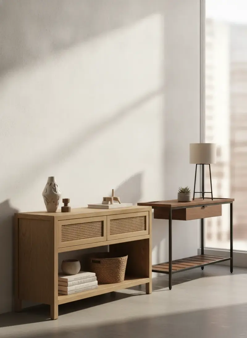 The Ultimate Space-Planning Showdown: Standard vs. Narrow Console Table with Storage