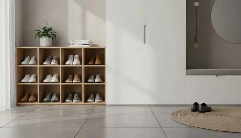 Open vs. Closed Shoe Storage