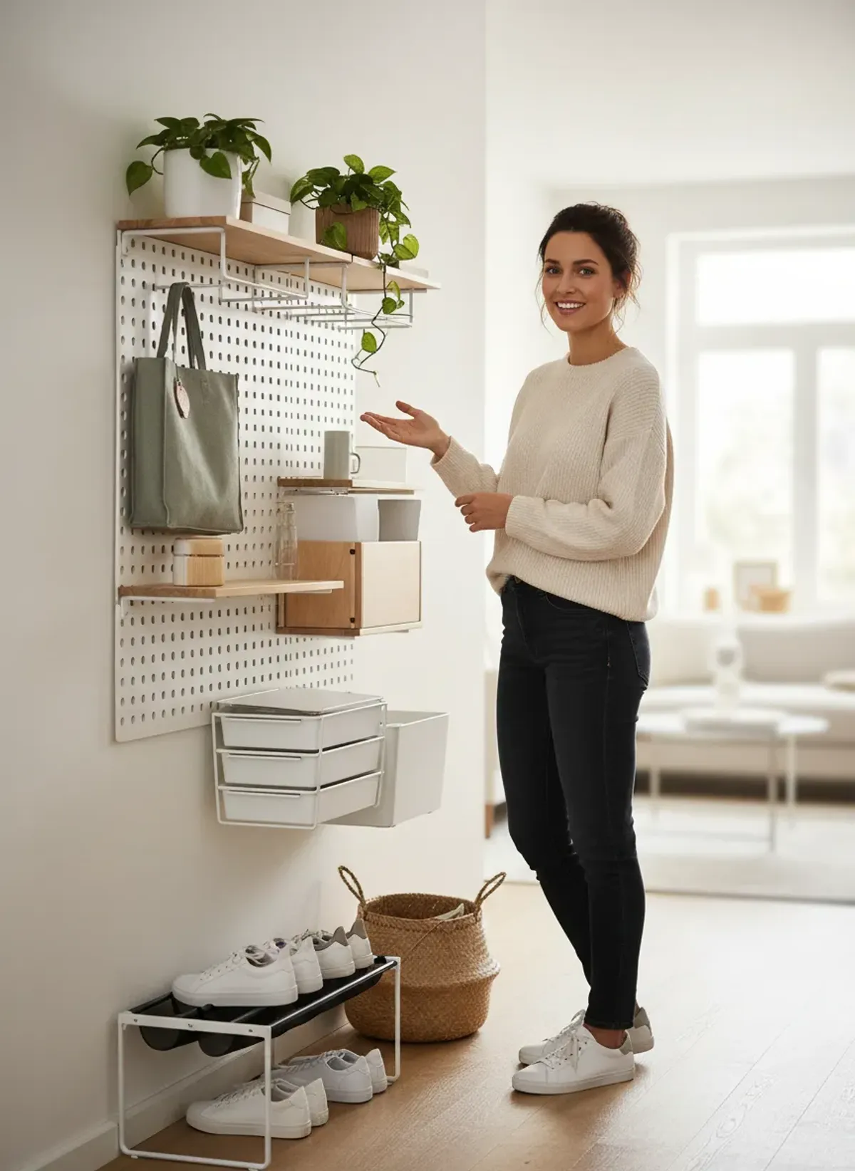 Removable DIY Entryway Organization Solutions for Renters