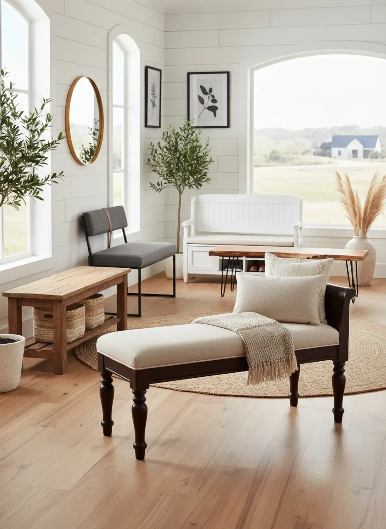 Professional SEO visualization for From Rustic to Refined: 5 Farmhouse Entryway Benches Defining the 2026 Market