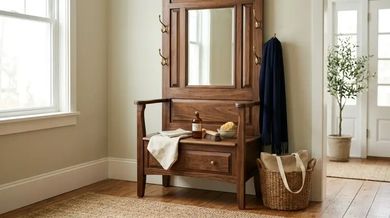 How to Clean a Wooden Hall Tree Safely: The 15-Minute Routine