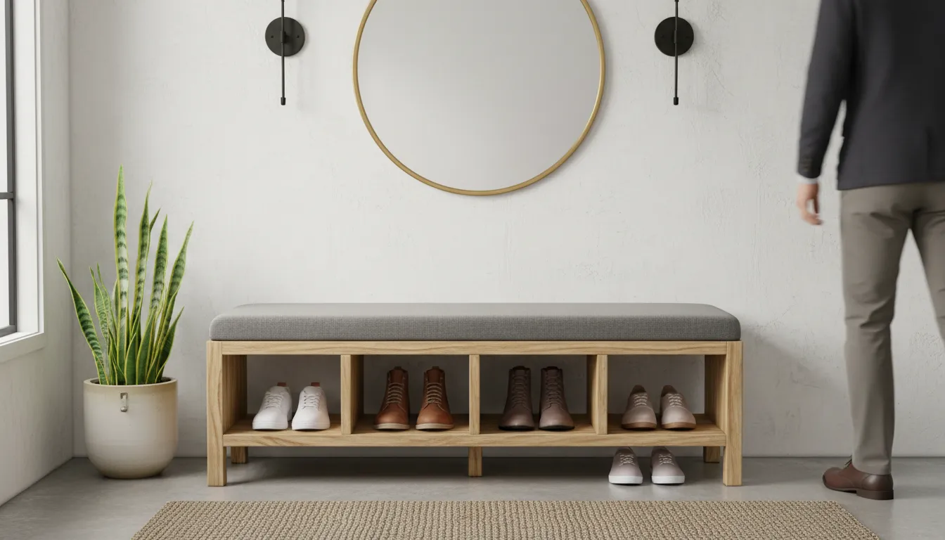 Shoe Storage Benches That Double as Stylish Entryway Seating