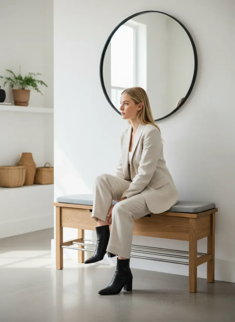 Professional SEO visualization for Slim-Profile Solutions: The Best Multi-Functional Entryway Benches for Small Halls