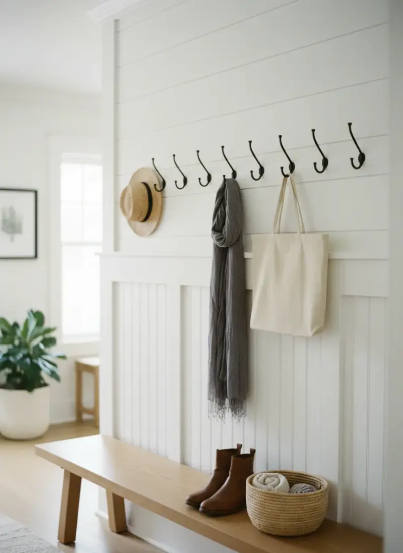 Using Shiplap and Board-and-Batten for Aesthetic Entryway...