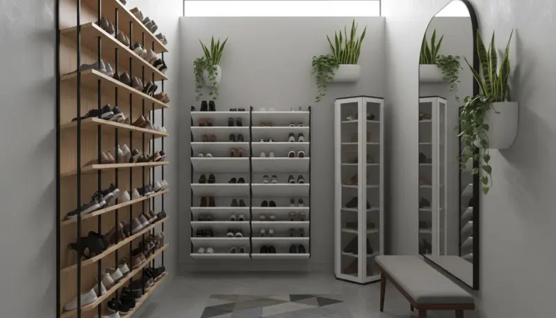 Vertical Shoe Storage Solutions